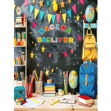 Promisebackdrop2 150X200CM, Macera Başlıyor, Okul Etkinlik Kumaş Fon