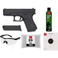 We G19 Gen5  6mm Airsoft Greengas, BB ve Koruyucu Gözlük, Hedef Kağıdı Hediye