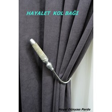 Hayal Dünyası Kornişe Takılan Hayalet Sistem Özel Tasarım Taşlı Perde Kol Bağı