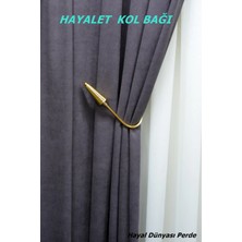 Hayal Dünyası Kornişe Takılan Hayalet Sistem Özel Tasarım Metalize Perde Kol Bağı