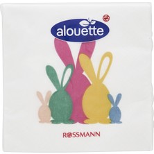 Alouette Bahar Kokteyl Peçete 26 Tavşan Aile 20'li