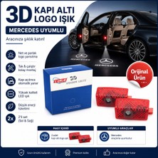 Paspro Otomotiv Carub Mercedes Uyumlu Kapı Altı Logo Projektörü 3D LED Işık 2’li Set Tak Çalıştır