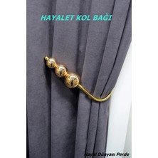 Hayal Dünyası Kornişe Takılan Hayalet Sistem Özel Tasarım Metalize Perde Kol Bağı