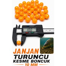 Sr Sazanrig Turuncu Kesme Janjan Boncuk 10 mm (Dar  Delik)