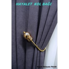 Hayal Dünyası Kornişe Takılan Hayalet Sistem Özel Tasarım Metalize Perde Kol Bağı