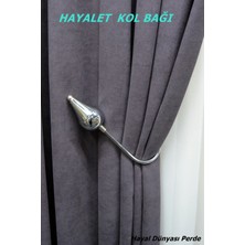 Hayal Dünyası Kornişe Takılan Hayalet Sistem Özel Tasarım Metalize Perde Kol Bağı