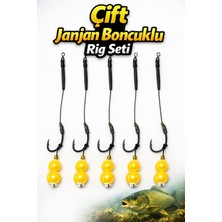 Yüzen 10 mm Çift Janjan Boncuklu Rig Takımı (5’li Set)