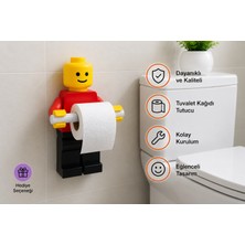 DecoForm Studio LEGO Adam Tuvalet Kağıdı Tutacağı, LEGO Man Tuvalet Kağıdı Aparatı