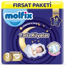 Molfix Tatlı Rüyalar Fırsat Paketi 3 Beden Midi 168 Adet