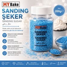 My Bake Mybake Mavi Sanding Şeker | Pasta, Kurabiye, Cupcake, Donut ve Tatlı Dekor Şekeri | Parlak Kristal Süsleme Şekeri