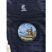 MEKOTEX "geldikleri Gibi Giderler" Yazılı Atatürk Patch(Peç) 3D Kabartmalı  Lazer Kesim Plastik Peç  Arkası Cırtlı