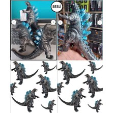 Oyuncak Sahili Godzilla Ses Efektli 24.5 cm Dinazor Kırılmaz Oyuncak Dinozor Et Sert Esnek Godzila Piller Dahildir
