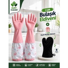 Duff Clean 1 Çift Bulaşık Eldiveni + 1 Adet Mutfak Eldiveni Hediye