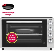 Simfer 7033 İnox Gri 70 LT Turbo Fan Mini/Midi Fırın - Multi Fonksiyon, Yoğurt Yapma, Buz Çözme & Çift Cam