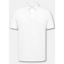 Brandhills Beyaz Renk Pike Dokulu Polo Yaka Erkek T-Shirt