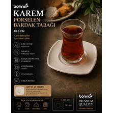 Karem Cam Bardak Tabağı 10.5 cm 6'lı