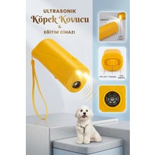 Sora Home Ultrasonik Köpek Uzaklaştırıcı El Fenerli Eğitim Cihazı Taşınabilir Sarı Pratik Ürün