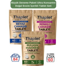 Thaplet Doğal Enzim Içerikli Çamaşır Deterjanı ve Bulaşık Makinesi Tablet Seti