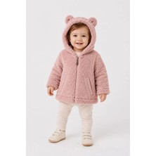 Cantoy Bebek Peluş Ayıcık Kulaklı Kapüşonlu Mont Premium Kalite