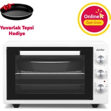 Simfer 4242 Beyaz 42 LT Turbo Fan Mini/Midi Fırın - 6 Fonksiyon,Yoğurt Yapma, Buz Çözme & İç Aydınlatma