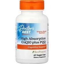 Doctor's Best High Absorption Coenzyme Ubiquinone COQ10 Plus Pqq Brain & Cognitive 60 Veggie Caps