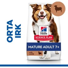 Hill's Scıence Plan Mature Adult 7+ Medium Orta Irk Kuzulu Yaşlı Köpek Maması 14KG