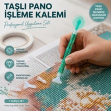 İğne İzi Ruletli Taş Işleme Kalemi Seti 7 Farklı Değiştirilebilir Uçlu Taş Işleme Kalemi+Mum Hediyeli Diamond Painting Düzeltme Kalemi Değiştirilebilir Uçlu