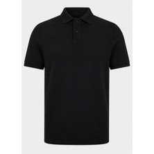 Brandhills Siyah Renk Pike Dokulu Polo Yaka Erkek T-Shirt
