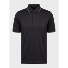 Brandhills Siyah Renk Apreli Polo Yaka Erkek T-Shirt