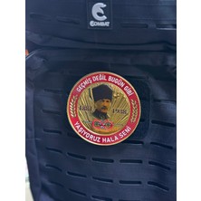 MEKOTEX Atatürk Yaşıyoruz Hala Seni Yazılı Sonsuzluk Detaylı Lazer Kesim Cırtlı Pvc Arma Peç Kabartmalı 3D Peç Arma