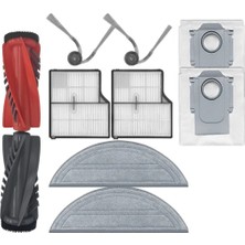 Robotcum Roborock Saros 10 Uyumlu Full Set 2 Hepa 2 Mop 2 Ana Fırça 2 Yan Fırça 2 Toz Torbası