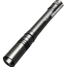 Gaman Mini LED El Feneri Kalem Tipi Taşınabilir Metal Gövdeli Cep Feneri Klipsli 1W LED Pilli