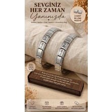 Steel Art Kuyumculuk Çelik Baş Harf Yazılı Charm Bileklik Çift Bilekliği Sevgili Bilekliği 2 Adet