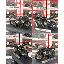Oyuncak Sahili Kawasaki Ninja ZX10 Tarzında Model Motorsiklet Motor 11CM Koleksiyon Metal Motosiklet Standlı
