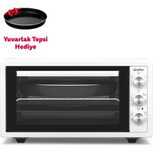 Simfer 4502 Beyaz 45 Litre Turbo Midi/Mini Fırın Kompakt Tasarım ve Enerji Verimliliği Sağlar