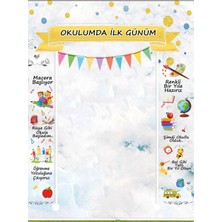 Promisebackdrop2 200X250CM Ek Dikişli, Okulumda Ilk Günüm, Okul Etkinlik Kumaş Fon