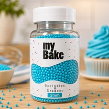 My Bake 2 mm Mavi Draje Şeker – Pasta ve Tatlı Süsleme Şekeri
