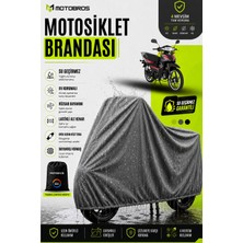 Motobros Motosiklet Brandası Motor Brandası Mondial 50 Sfc Uyumlu Thermoguard-X Gri Su Geçirmez Uv Korumalı Motor Örtüsü