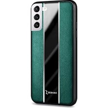 Samsung Galaxy S21 Fe 5g ile Uyumlu Kılıf Zebana Premium Deri Kılıf Yeşil