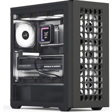 D502A Orta Kule Kılıfı, Mesh Ön Panel, 360MM Radyatör Desteği, 11 Fan Yuvası, 400MM Gpu, Atx/m-Atx/mini-Itx, Manyetik Toz Filtreleri, Spcc Çelik Konstrüksiyon, Moda Pc Yapısı, Siyah