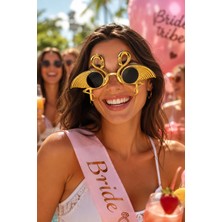 Dodomar Gold Flamingo Parti Gözlüğü Bekarlığa Veda Parti Aksesuarı Flamingo Temalı Eğlence Gözlüğü