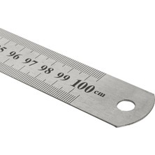 Jokey Kırtasiye Paslanmaz Çelik Cetvel (Ön Yüzü cm / Arka Yüzü Inch) 100CM