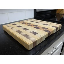 Avcı Ahşap End Grain Kesme Tahtası (Armut,ceviz,vişne)
