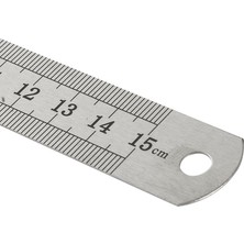 Jokey Kırtasiye Paslanmaz Çelik Cetvel (Ön Yüzü cm / Arka Yüzü Inch) 15CM