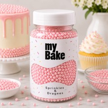 My Bake 2 mm Pembe Draje Şeker – Pasta ve Tatlı Süsleme Şekeri