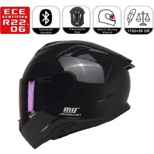 MTS X340 Siyah Motosiklet Kaskı Spoiler Mod Güneş Vizörlü Full Face Kask