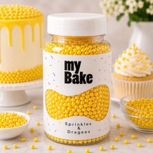 My Bake 2 mm Sarı Draje Şeker – Pasta ve Tatlı Süsleme Şekeri