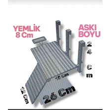 Salıncak Kaplumbağa Rampası Yükseklik Ayarlı Merdivenli/yemlikli 26 cm (Açık Renk)