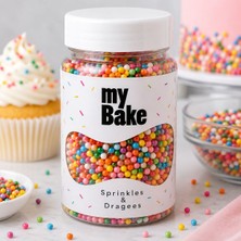 My Bake 2 mm Karışık Renk Draje Şeker – Pasta ve Tatlı Süsleme Şekeri