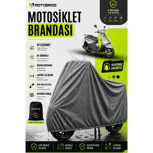 Motobros Motosiklet Brandası Motor Brandası Volta APEC PS5 Uyumlu ThermoGuard-X Gri Su Geçirmez UV Korumalı Motor Örtüsü